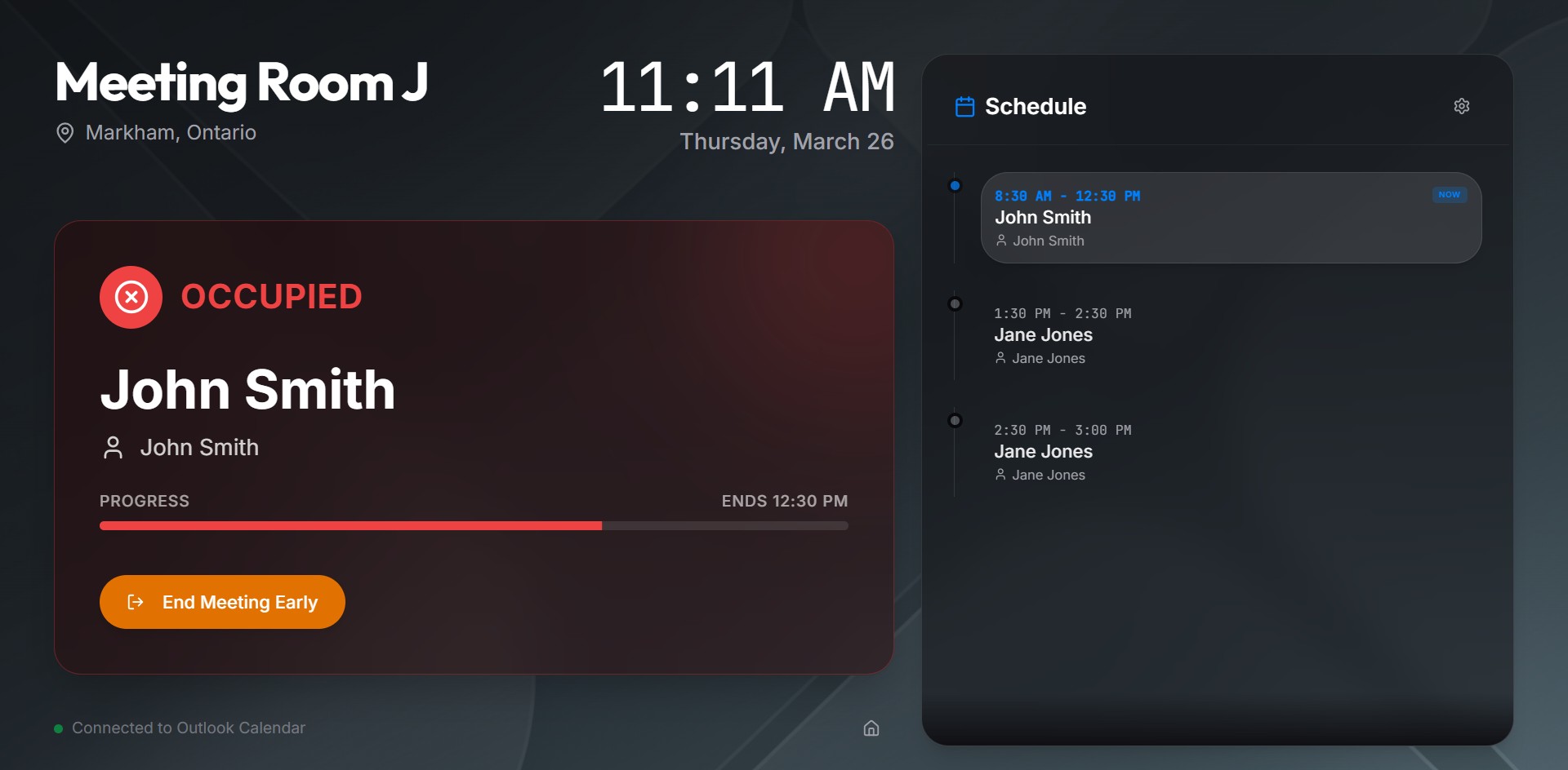LumeSpace room display interface